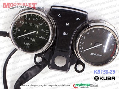 Kuba KB150-25 Chopper KM, Kilometre Saati, Gösterge Paneli Komple - MUADİL TİP