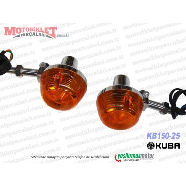 Kuba KB150-25 Chopper Ön Sinyal Takımı NOT BORU DAHİL DEĞİLDİR 