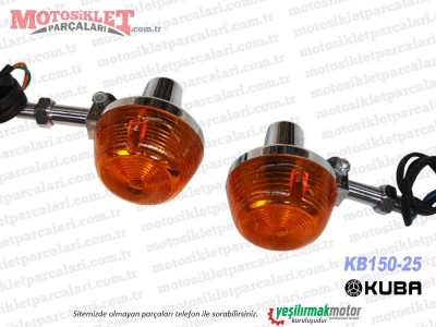 Kuba KB150-25 Chopper Ön Sinyal Takımı NOT BORU DAHİL DEĞİLDİR 