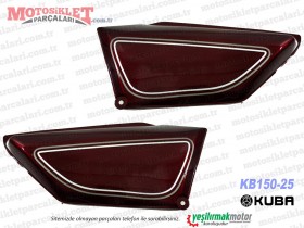 Kuba KB150-25 Chopper Yan Kapak Takımı - BORDO