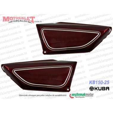 Kuba KB150-25 Chopper Yan Kapak Takımı - BORDO