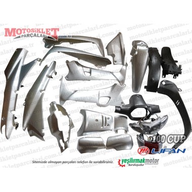 Lifan Tay 100 Cup Komple Kaporta Grenaj Seti - Gri 
