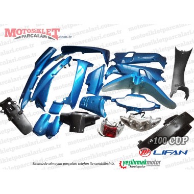 Lifan Tay 100 Cup Komple Kaporta Grenaj Seti - Mavi 