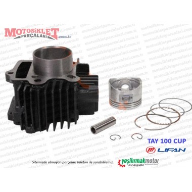 Lifan Tay 100 Cup Silindir, Piston, Sekman Seti - MUADİL 3 subaplı için