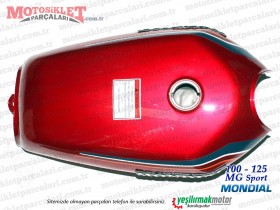 Mondial 100 MG, 125 MG Sport Benzin Deposu, Yakıt Tankı (Kırmızı)
