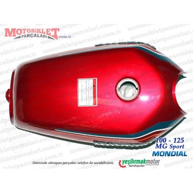 Mondial 100 MG, 125 MG Sport Benzin Deposu, Yakıt Tankı (Kırmızı)