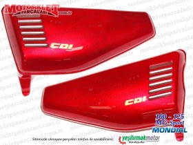 Mondial 100 MG, 125 MG Sport Yan Grenaj Kapak Takımı (Kırmızı)