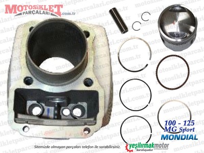 Mondial 100 MG, 125 MG Sport Silindir, Piston, Sekman Takımı (100cc)