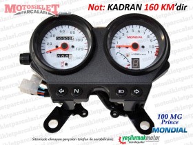 Mondial 100 MG Prince KM, Kilometre Saati, Gösterge Paneli Komple (160 KM) muadil