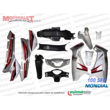 Mondial 100 SFC Basic X, Snappy X Cub Komple Kaporta Grenaj Seti - Gri