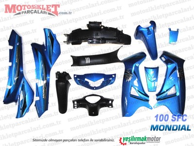 Mondial 100 SFC Basic X, Snappy X Cub Komple Kaporta Grenaj Seti - Mavi