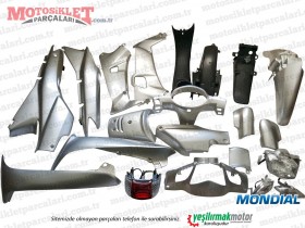 Mondial 100 UKH, KH, KF Cub Komple Kaporta Grenaj Seti - Gri (FAR VE STOP DAHİL DEĞİLDİR!!)