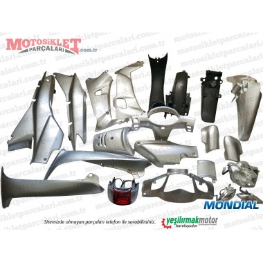 Mondial 100 UKH, KH, KF Cub Komple Kaporta Grenaj Seti - Gri 