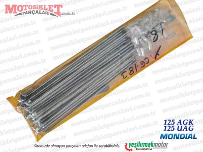 Mondial 125 AGK, 125 UAG Arka Jant Teli, Nipelli (UAG) 36 Adet