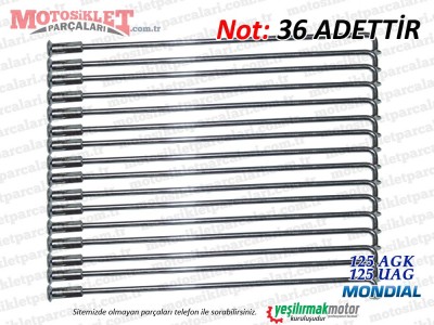 Mondial 125 AGK, 125 UAG Ön Jant Teli 36 Adet, Nipelli