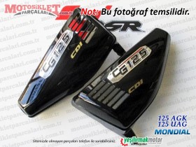 Mondial 125 AGK, 125 UAG Sele Altı Yan Kapak Takımı (Siyah)