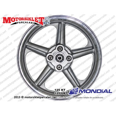 Mondial 125 KT, 125 UKT Arka Çelik Jant (2.50 x 16")