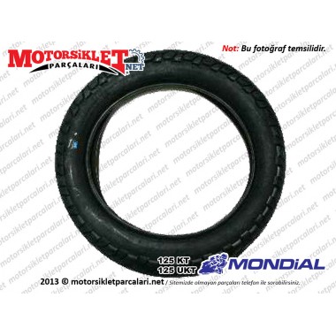 Mondial 125 KT, 125 UKT Arka Teker Dış Lastik - Dubleks (Tubeless) 110 / 90 - 16 ANLAŞ MARKA