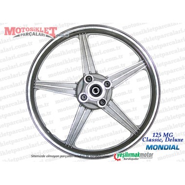 Mondial 125 MG Classic, Deluxe Arka Teker Alüminyum Jant, Gri Renk - MUADİL