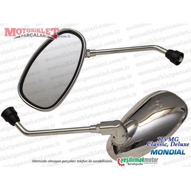 Mondial 125 MG Classic, Deluxe Ayna Takımı, Nikelajlı
