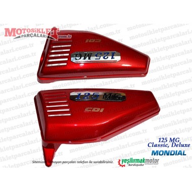 Mondial 125 MG Classic, Deluxe Sele Altı Yan Kapak Takımı, Kırmızı - MUADİL(CG YAZMAKTA)
