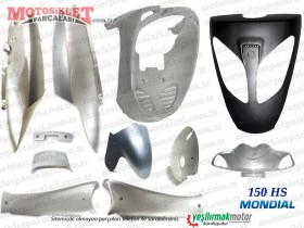 Mondial 150 HS Komple Grenaj Kaporta Seti, -gri