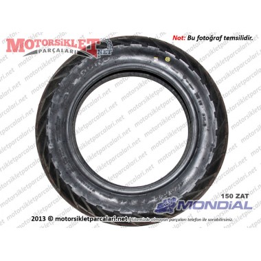 Mondial 150 ZAT Ön ve Arka Dış Lastik Dubleks (Tubeless) 110/90/12  400/12