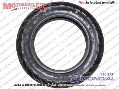 Mondial 150 ZAT Ön ve Arka Dış Lastik Dubleks (Tubeless) 110/90/12  400/12