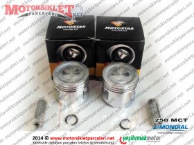 Mondial 250 MCT Chopper Piston, Sekman Takımı - 2li Seti - 14 PERNO