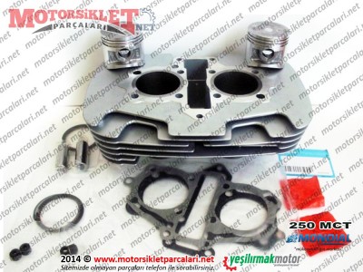 Mondial 250 MCT Chopper Silindir, Piston, Sekman Seti