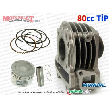 Mondial 50 TT Scooter Silindir, Piston, Sekman Seti - 80CC