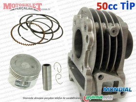 Mondial 50 TT Scooter Silindir, Piston, Sekman Seti - 50CC