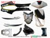 Ramzey 50 QM50QT-6A Scooter Kaporta Seti TİP 2(ÖN ÇAMURLUK SİYAH RENK)