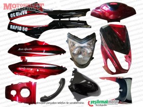 Ramzey 50 QM50QT-6A Scooter Kaporta Seti TİP 2(ÖN ÇAMURLUK SİYAH RENK)