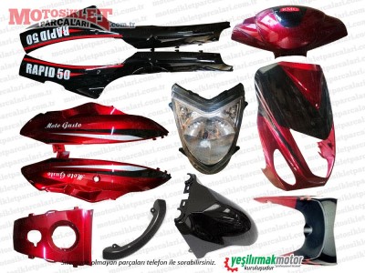 Ramzey 50 QM50QT-6A Scooter Kaporta Seti TİP 2(ÖN ÇAMURLUK SİYAH RENK)