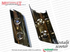 Nostalji Scooter Ön Çamurluk Kapağı Takım Nikelajlı