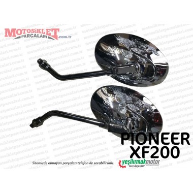 Pioneer XF200 Chopper Ayna Takımı Kartal Desenli