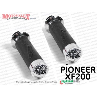 Pioneer XF200 Chopper Gaz Kolu ve Sol Elcik Takım Kartal Desenli