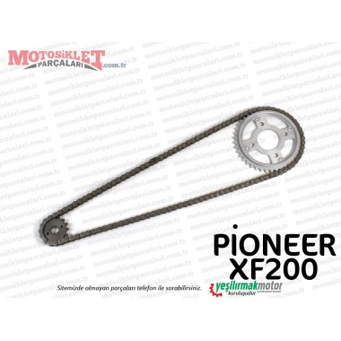 Pioneer XF200 Chopper Zincir Dişli Seti (428/136)