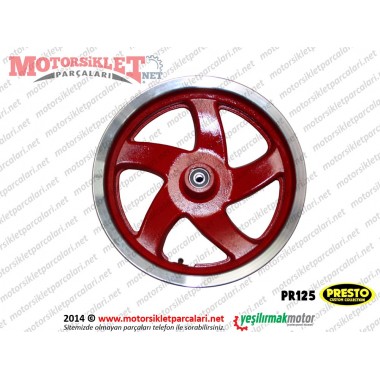 Presto PR125 Scooter Ön Jant Çelik (2.75X12) - KIRMIZI RENK