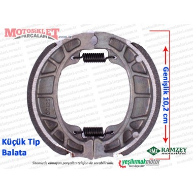 Ramzey Karaca 100 Fren Balatası - KÜÇÜK TİP (Genişlik 10,2cm)