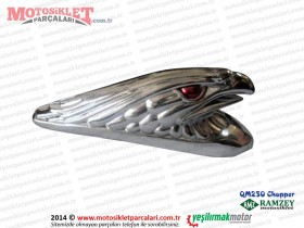 Ramzey QM250 Chopper Ön Çamurluk Dekoratif Kartal Başı