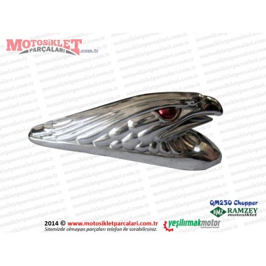 Ramzey QM250 Chopper Ön Çamurluk Dekoratif Kartal Başı