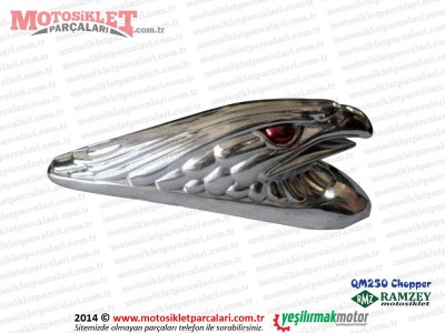 Ramzey QM250 Chopper Ön Çamurluk Dekoratif Kartal Başı