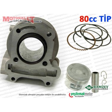 Ramzey 50 QM50QT-6A Scooter Silindir, Piston, Sekman Seti - 80CC