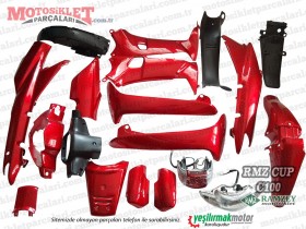 Ramzey RMZ C100 Cup Komple Kaporta Grenaj Seti - Kırmızı 