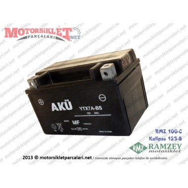 Ramzey RMZ 100-C, Kalipso 125-8 Akü 12V 7A