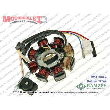 Ramzey RMZ 100-C, Kalipso 125-8 Statör, Sargı - Komple
