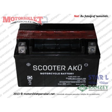 Ramzey Star 125 L, 150 L Aküsü, 12V 7A