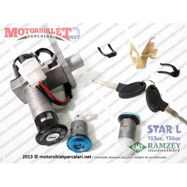 Ramzey Star 125 L, 150 L Kontak, Kilit Seti